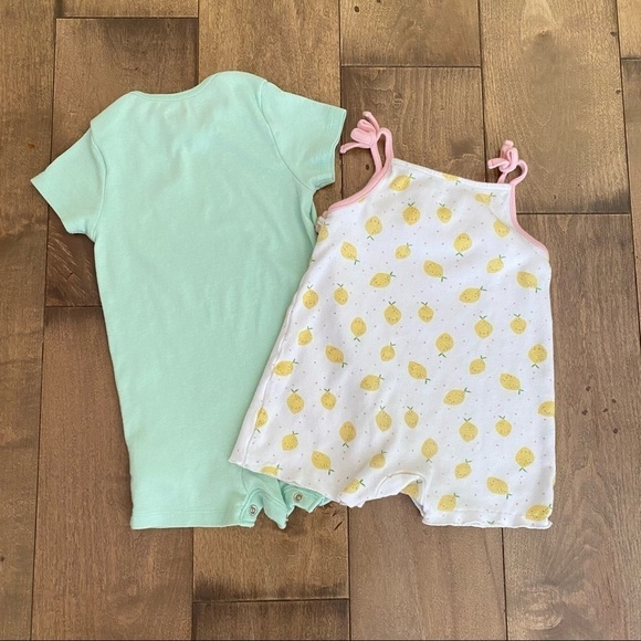 Old Navy & Rene Rofe Romper Bundle Lemons Limes Print 18M 12-18M - Picture 2 of 5